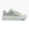 Tenis Blancos con Pedrería para Mujer – Plataforma Urban Spimfer