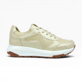 Tenis Spimfer Dorados Texturizados para Mujer: Elegancia y Confort Urbano