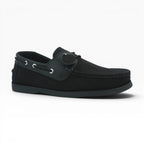 Mocasines Tipo Apache en Cuero Negro Spimfer