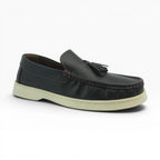 Mocasines de Cuero Spimfer con Borlas Negro