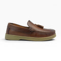 Mocasines Para Hombre En Cuero Miel Spimfer