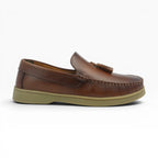 Mocasines Para Hombre En Cuero Miel Spimfer