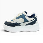 Tenis Casuales Urbanos Spimfer Beige Azul para Niños
