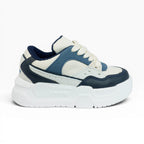 Tenis Casuales Urbanos Spimfer Beige Azul para Niños