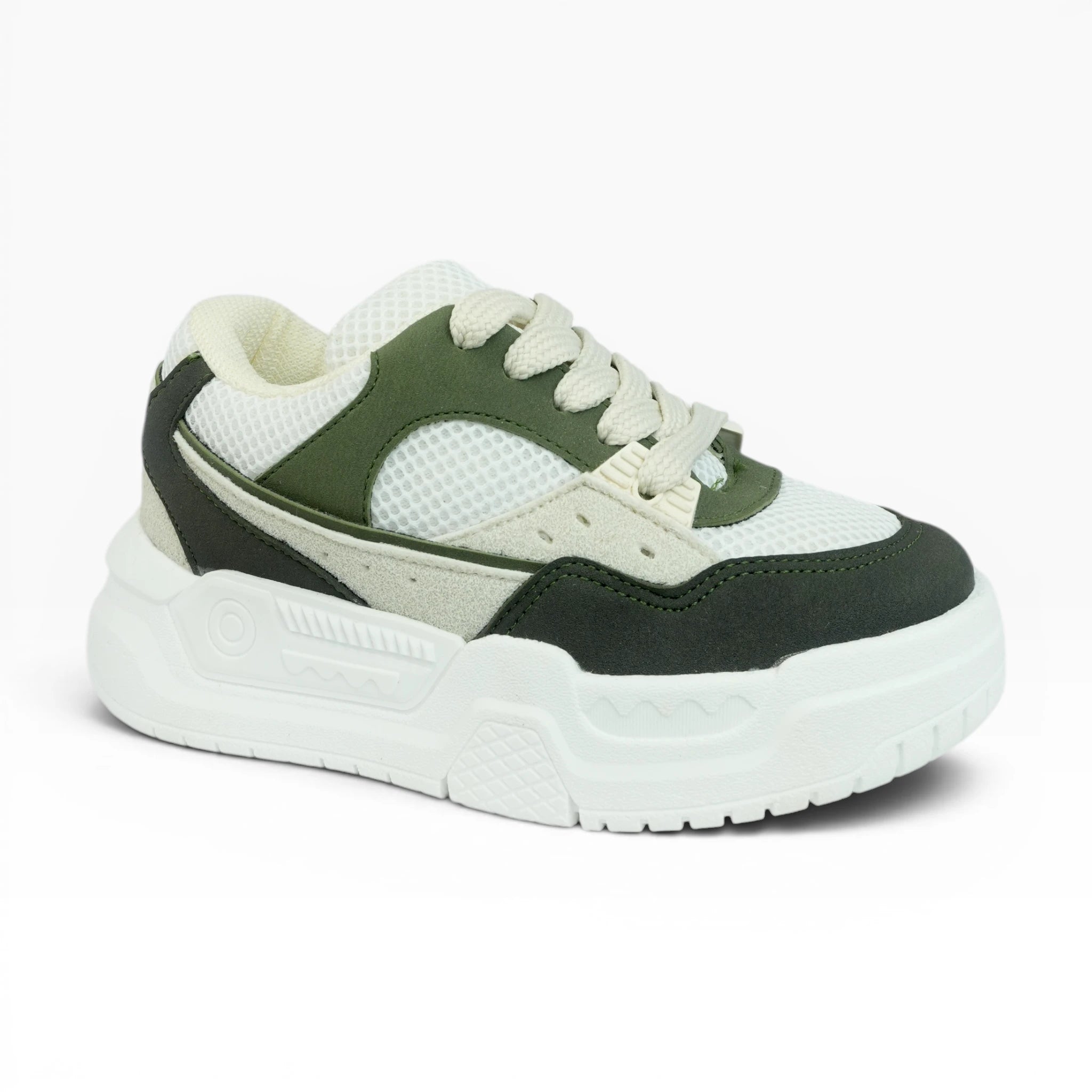 Tenis Casuales Urbanos Spimfer Blanco Verde para Niños