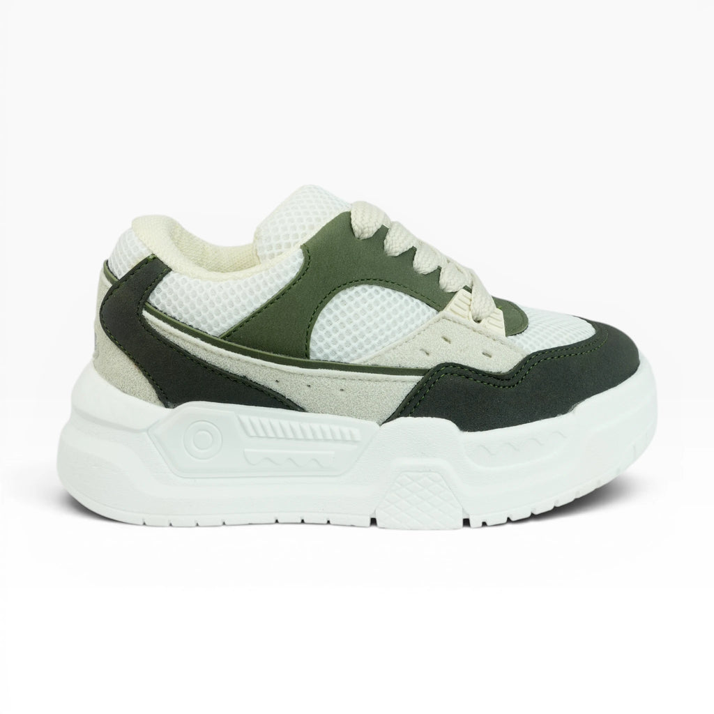 Tenis Casuales Urbanos Spimfer Blanco Verde para Niños