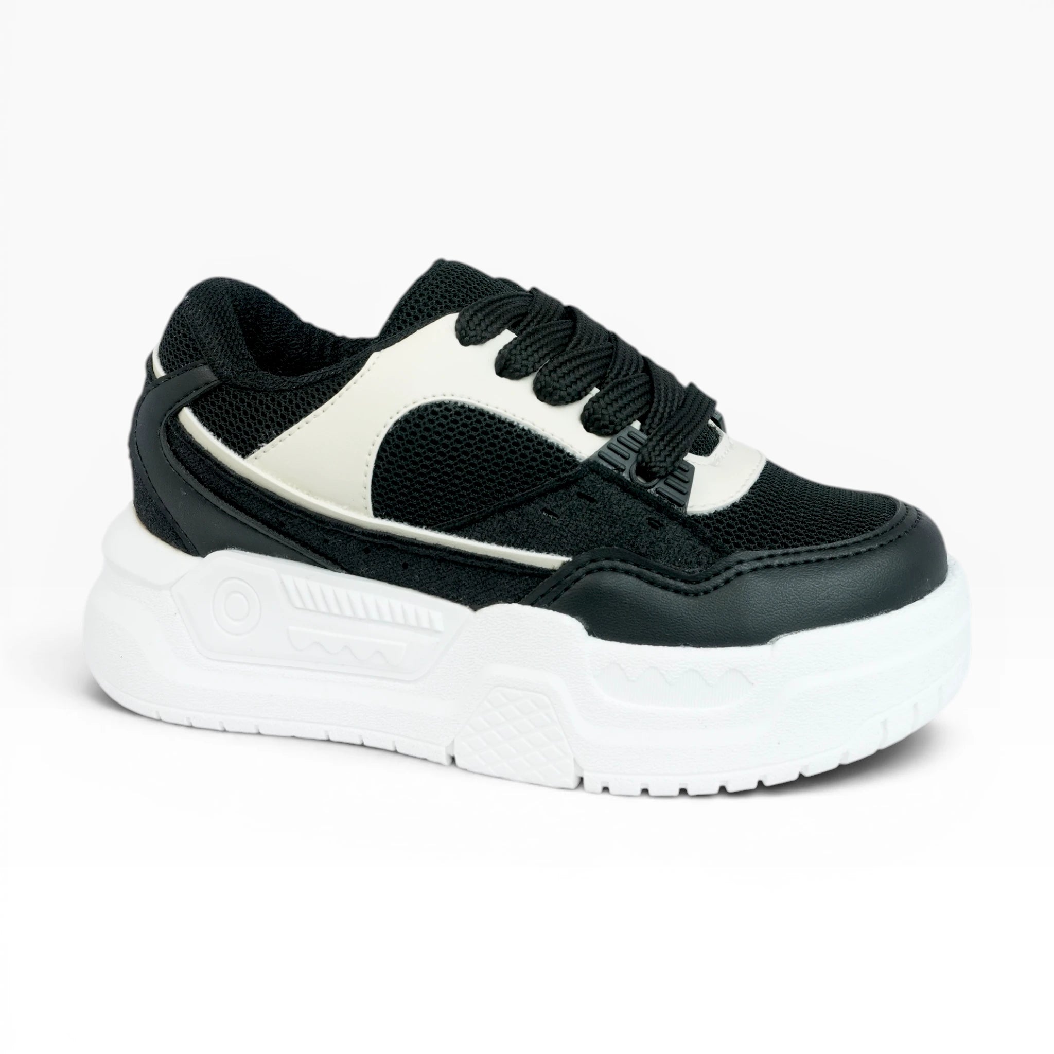 Tenis Niños Spimfer Negro Vainilla