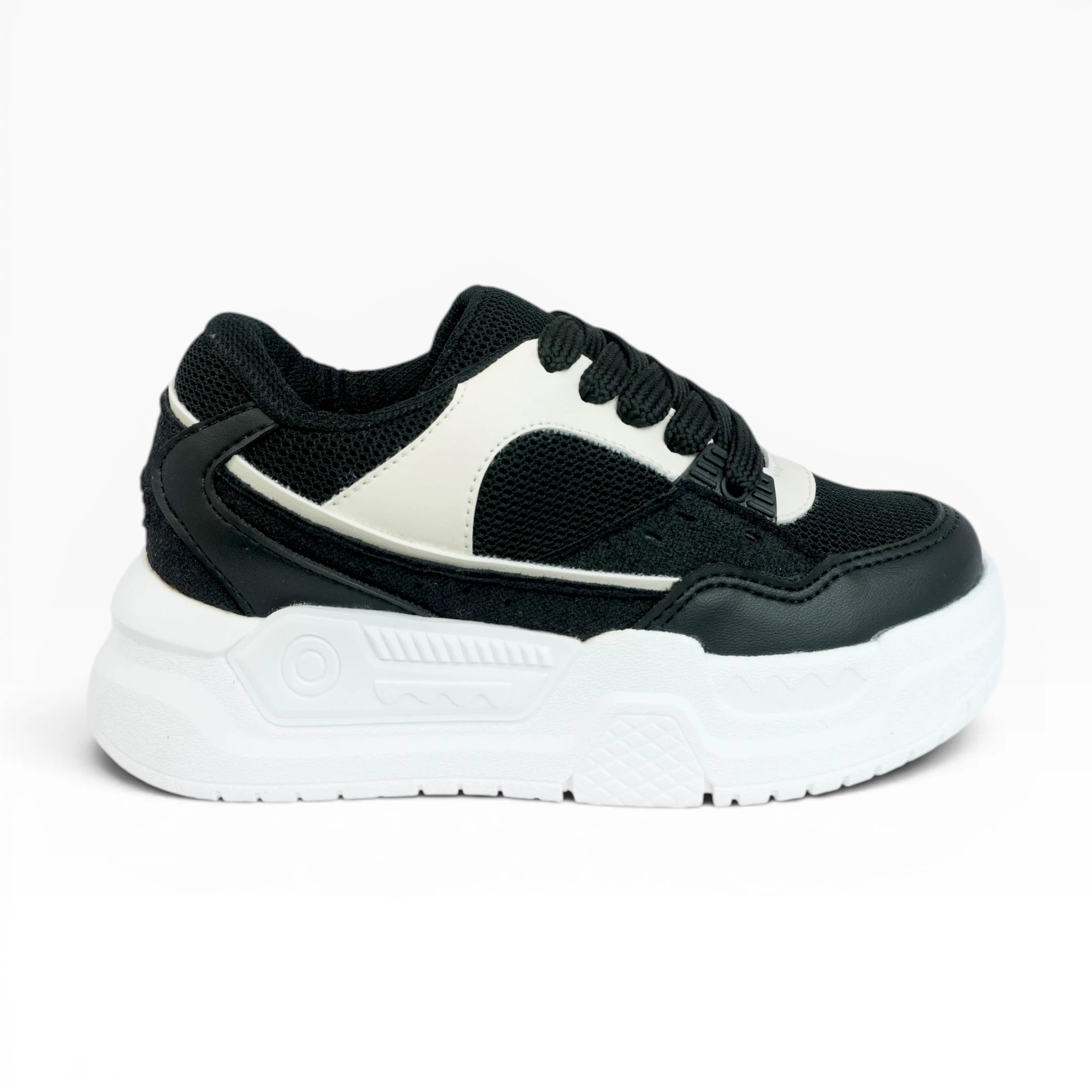 Tenis Niños Spimfer Negro Vainilla