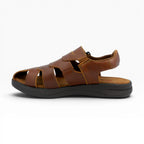 Sandalias Tipo Pescador de Cuero Miel para Hombre Spimfer