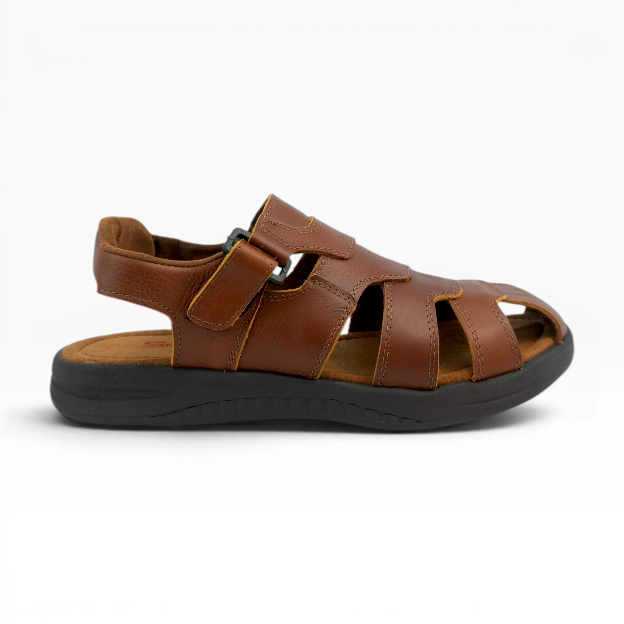 Sandalias Tipo Pescador de Cuero Miel para Hombre Spimfer