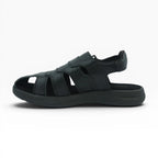 Sandalias Tipo Pescador de Cuero Negro para Hombre Spimfer