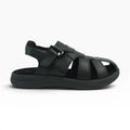 Sandalias Tipo Pescador de Cuero Negro para Hombre Spimfer