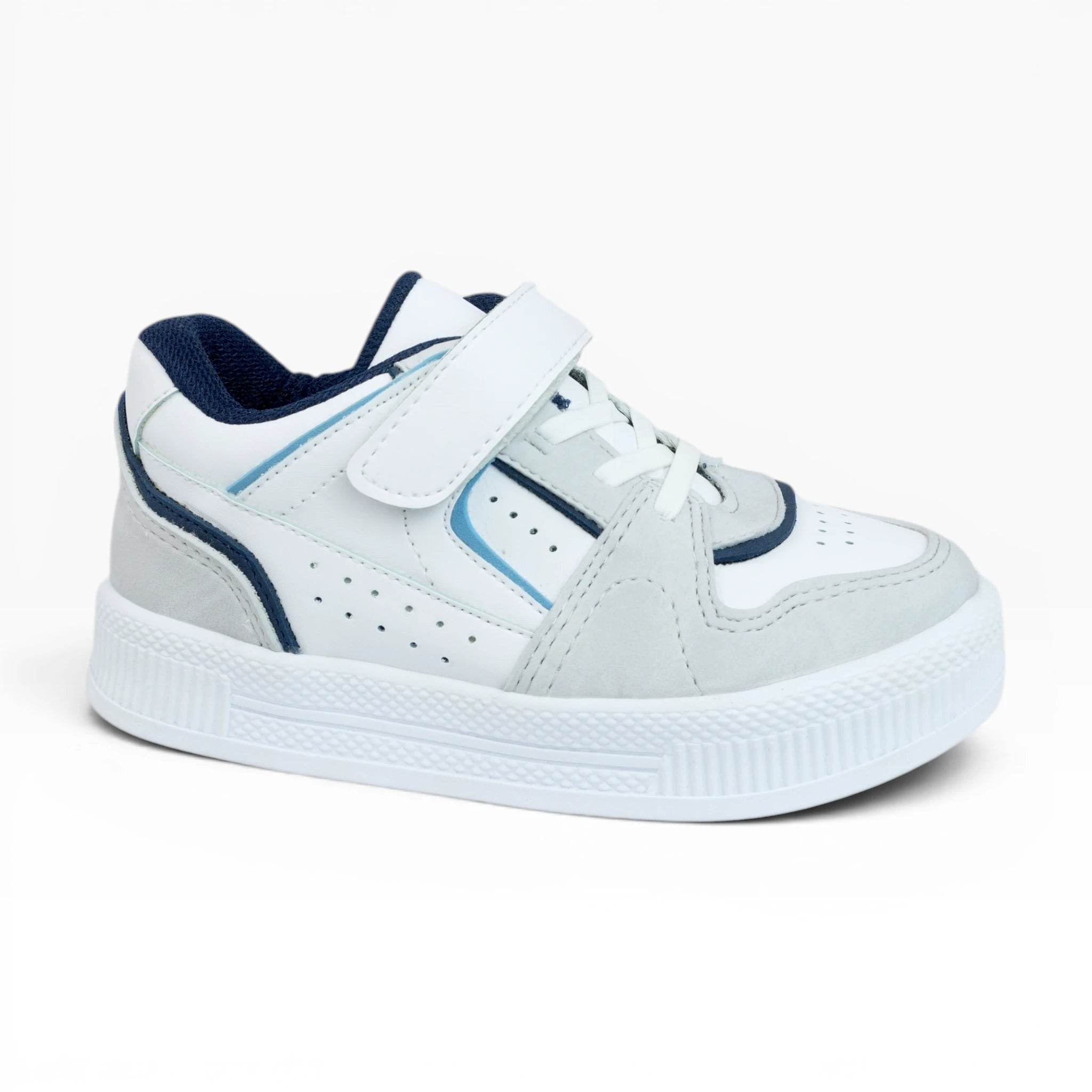 Zapatillas con Velcro Cómodas y Livianas Spimfer Blanco Azul para Niños