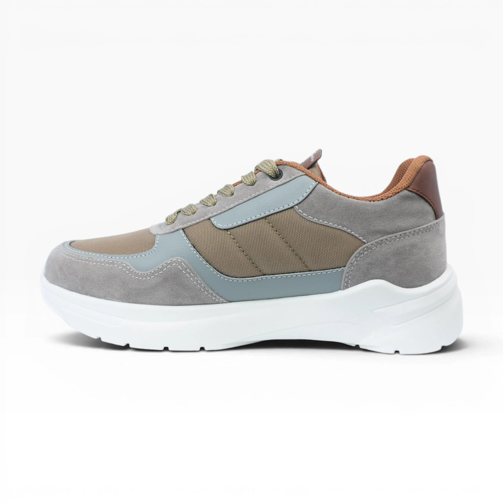 Tenis Casuales Spimfer Gris Beige para Hombre: Elegancia y Máximo Confort
