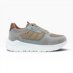 Tenis Casuales Spimfer Gris Beige para Hombre: Elegancia y Máximo Confort