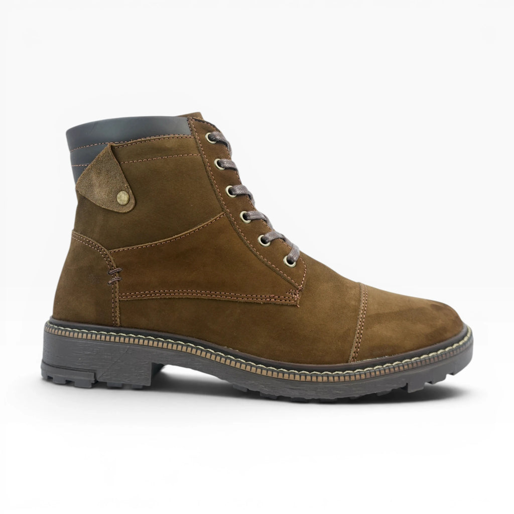 Botas de Nobuck Premium para Hombre en Café