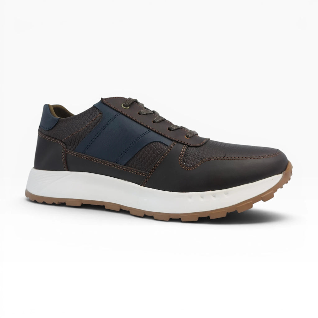 Tenis en Cuero para Hombre Spimfer Azul