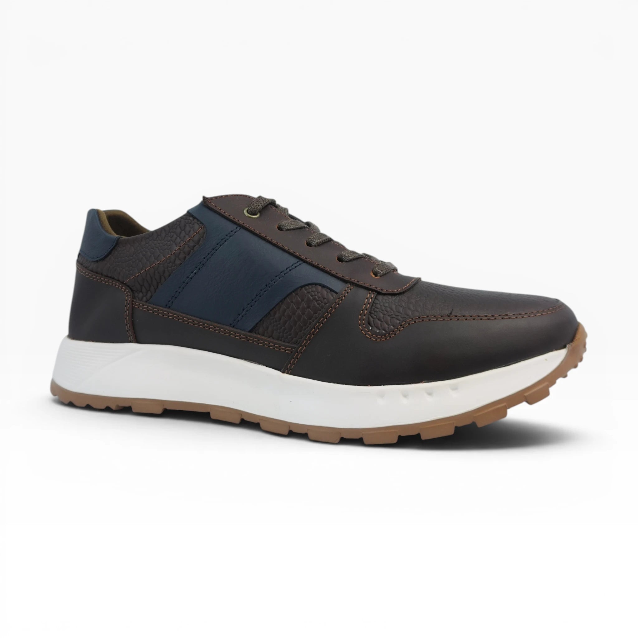 Tenis en Cuero para Hombre Spimfer Azul