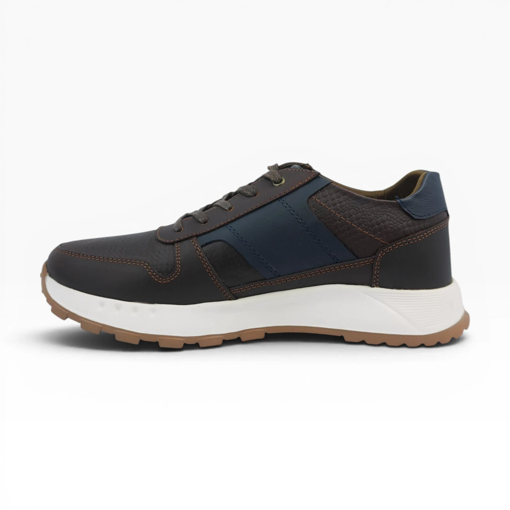 Tenis en Cuero para Hombre Spimfer Azul