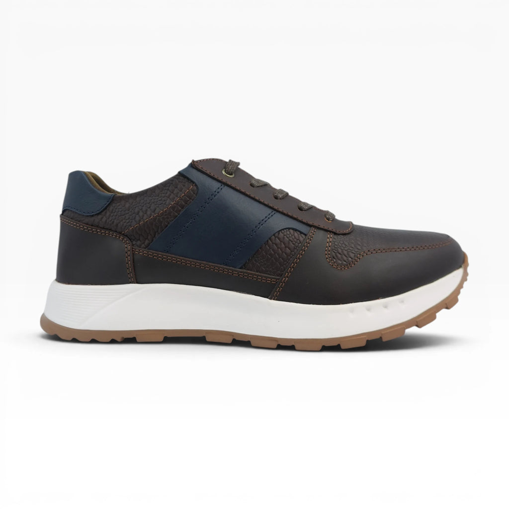 Tenis en Cuero para Hombre Spimfer Azul