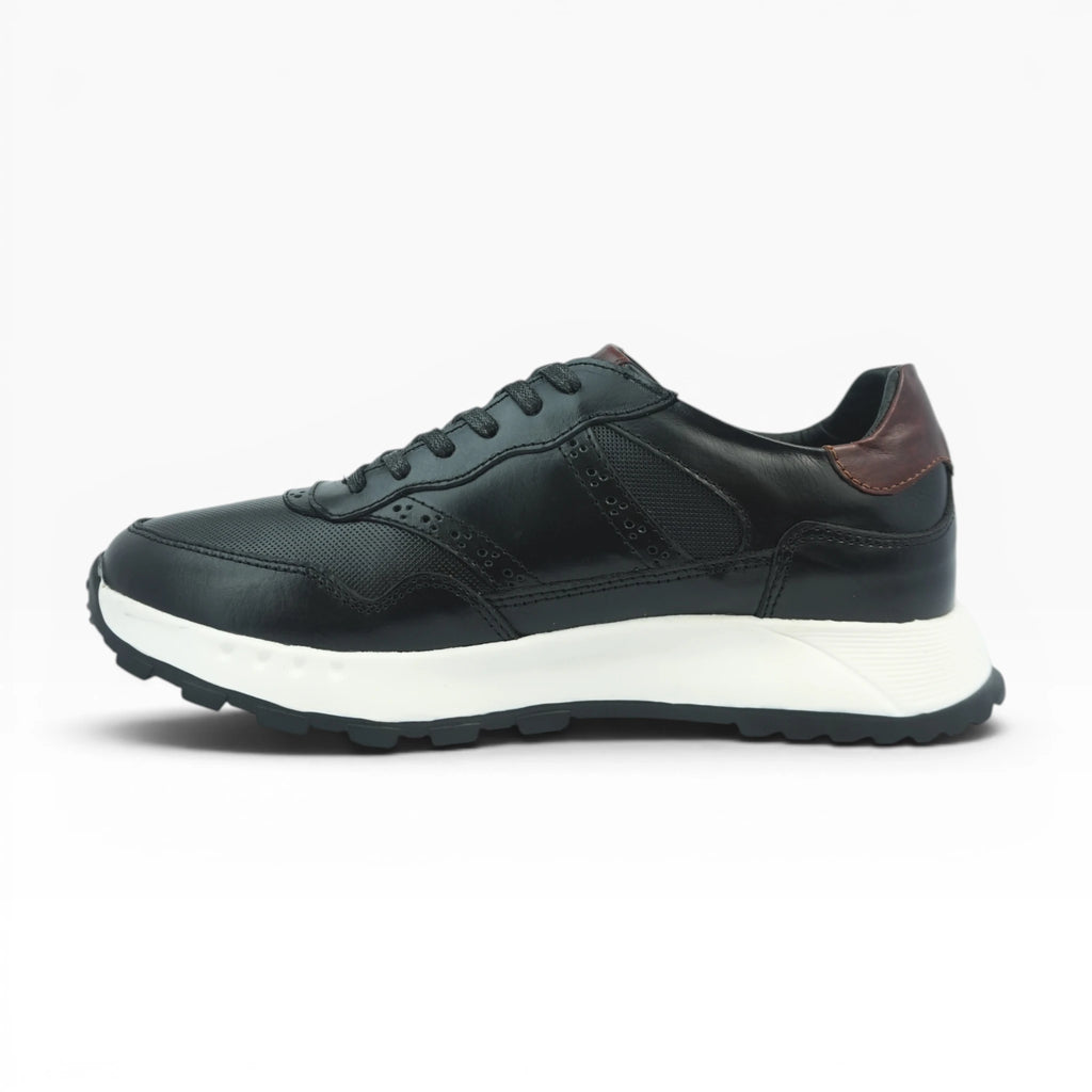 Tenis en Cuero Negro para Hombre Spimfer