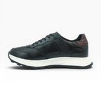 Tenis en Cuero Negro para Hombre Spimfer