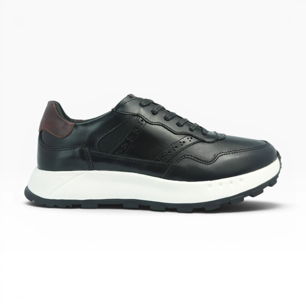 Tenis en Cuero Negro para Hombre Spimfer