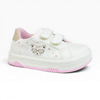 Tenis para Niña Blancos con Gatito Y Velcro