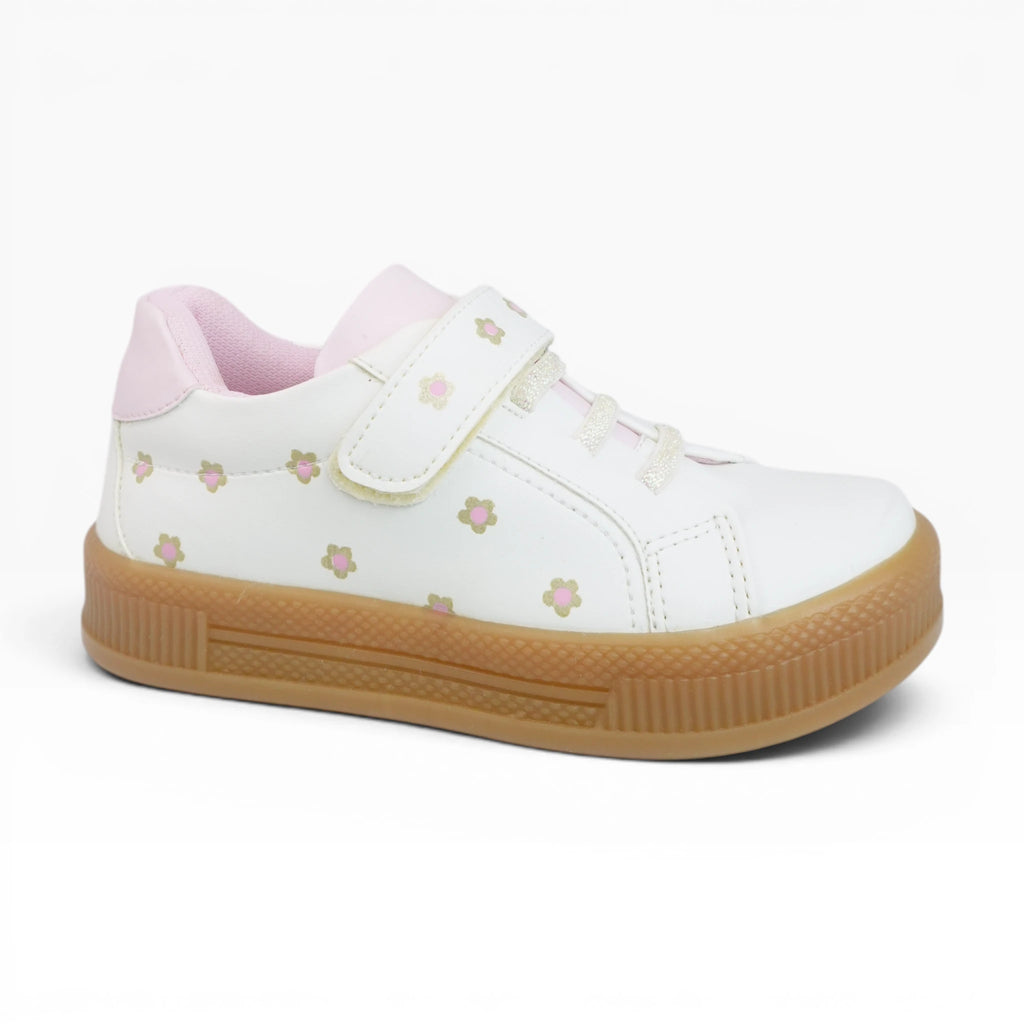 Tenis Niña Blanco Flores Spimfer