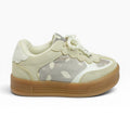 Tenis Niña Spimfer Beige con Perlas y Textura