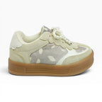 Tenis Niña Spimfer Beige con Perlas y Textura