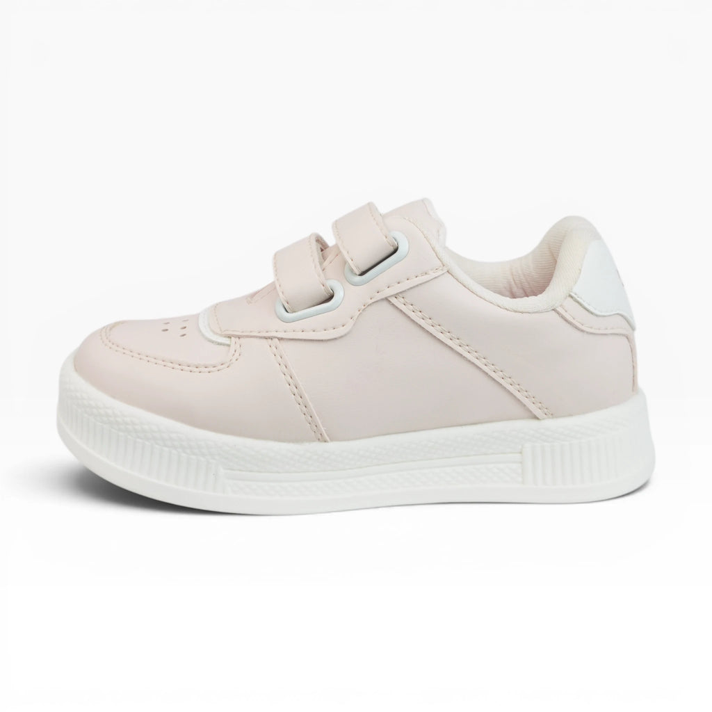 Tenis Deportivos de Velcro Nude Marfil para Niña