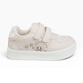 Tenis Deportivos de Velcro Nude Marfil para Niña