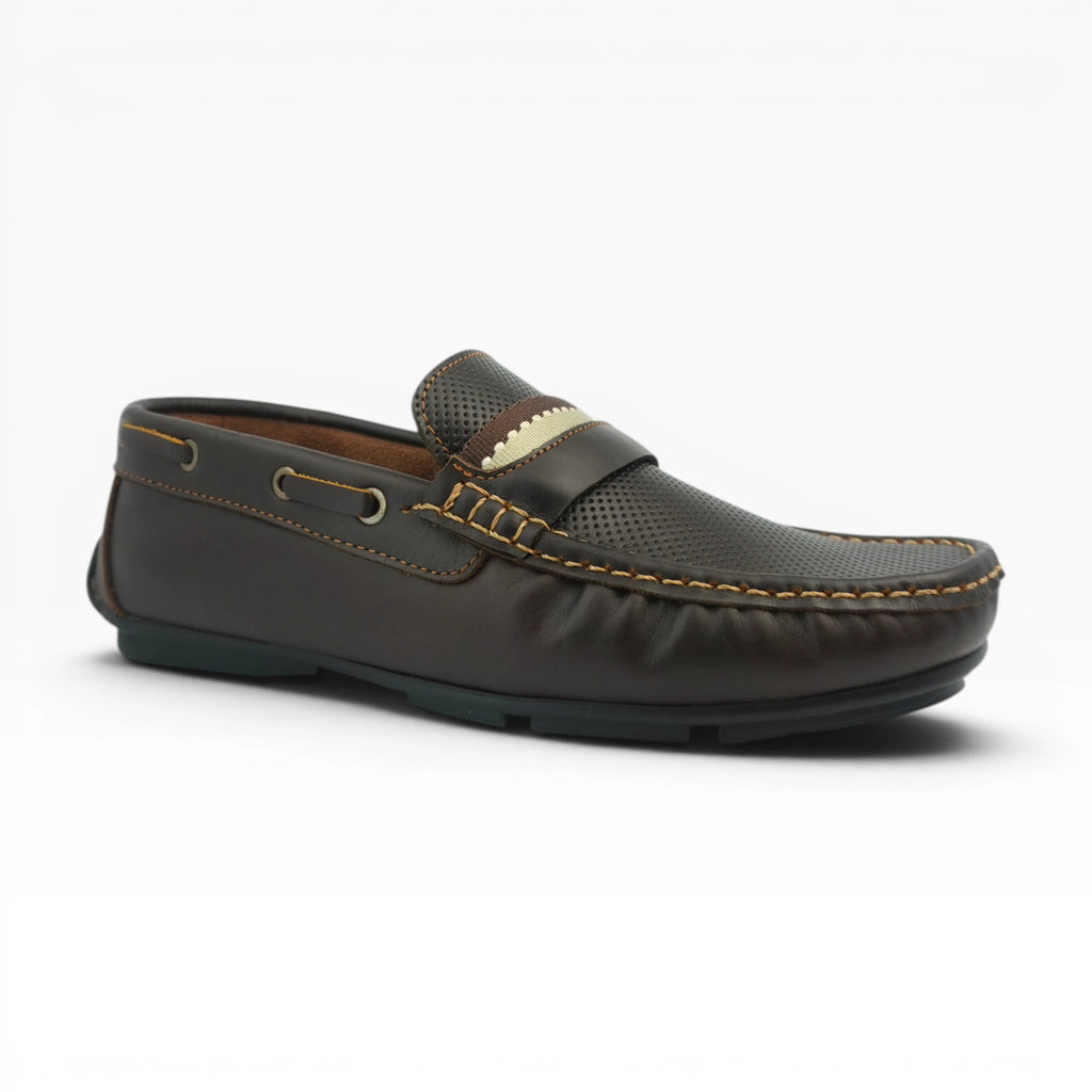 Mocasines de Cuero Café con Textura Spimfer