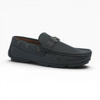 Mocasines de Cuero Negro Microperforado Spimfer