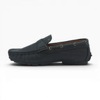 Mocasines de Cuero Negro Microperforado Spimfer