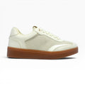 Tenis Casuales Beige Spimfer para Mujer con Suela Caramelo | Moda Colombiana