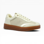 Tenis Casuales Beige Spimfer para Mujer con Suela Caramelo | Moda Colombiana