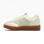 Tenis Casuales Beige Spimfer para Mujer con Suela Caramelo | Moda Colombiana