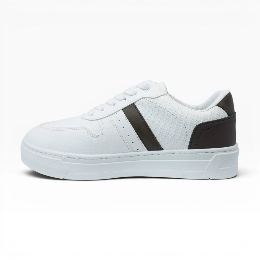 Tenis Casuales Spimfer Blanco Marrón para Hombre: Estilo Clásico y Confort Premium