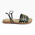 Sandalias Planas Spimfer para Mujer Color Negro