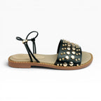 Sandalias Planas Spimfer para Mujer Color Negro