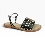 Sandalias Planas Spimfer para Mujer Color Negro