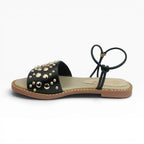 Sandalias Planas Spimfer para Mujer Color Negro