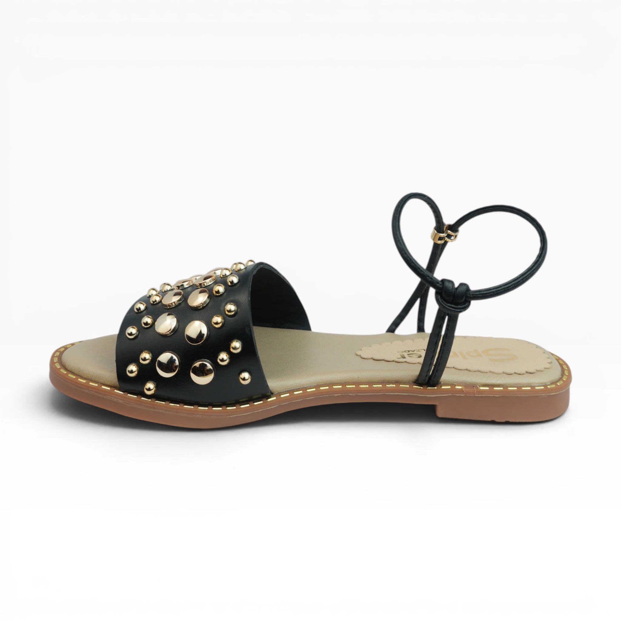 Sandalias Planas Spimfer para Mujer Color Negro