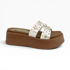 Sandalias Beige con Apliques de Conchas para Mujer Spimfer