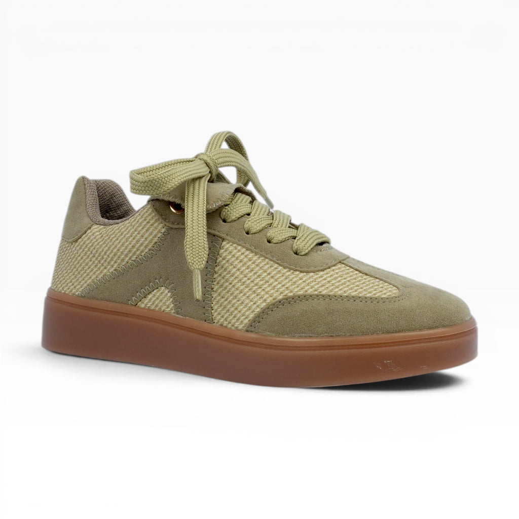 Tenis Spimfer Color Arena con Suela Café para Mujer: Estilo y Confort Urbano