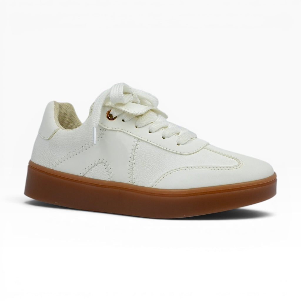 Tenis Spimfer Blancos con Suela Café para Mujer: Estilo y Confort Urbano