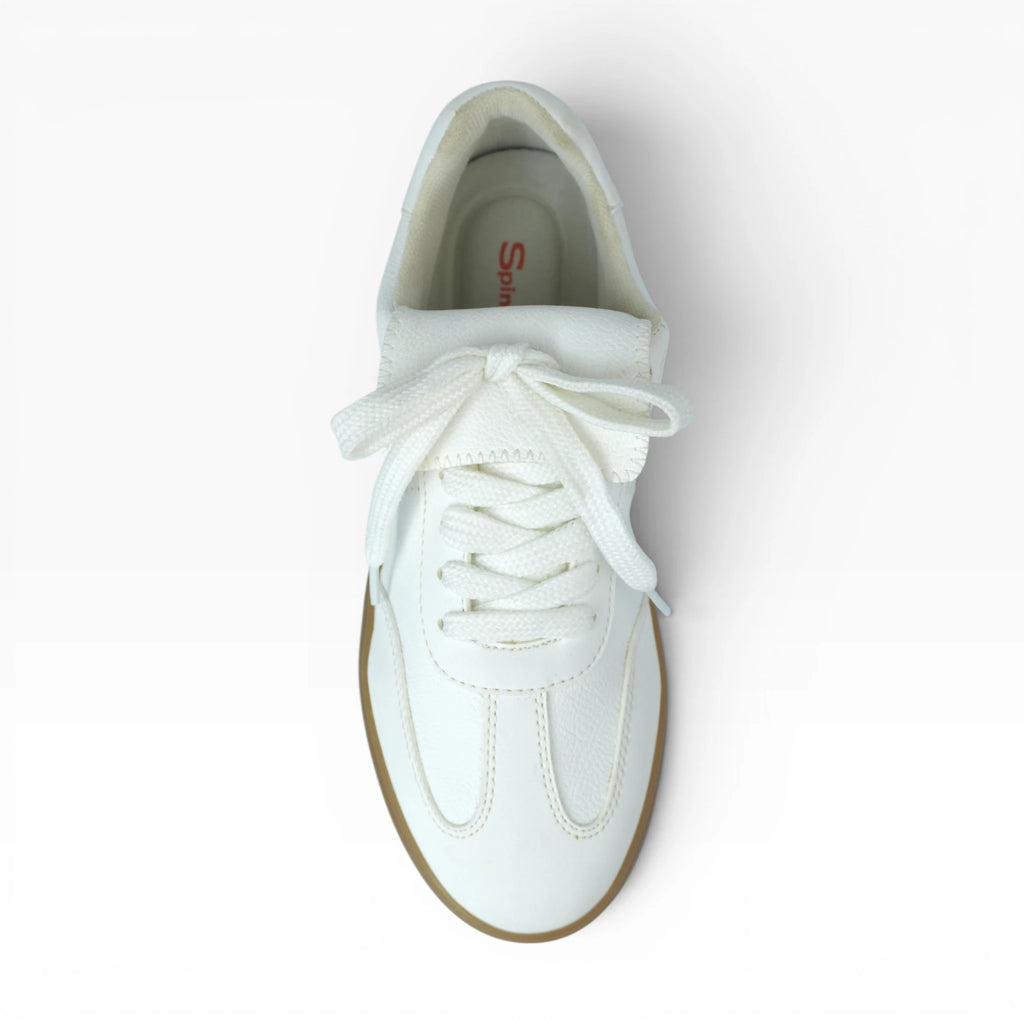 Tenis Spimfer Blancos con Suela Café para Mujer
