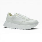 Tenis Total White Spimfer con Plataforma para Mujer: Estilo Minimalista y Confort